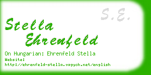stella ehrenfeld business card